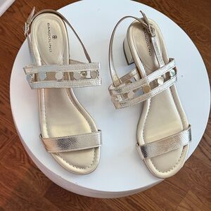 Bandolino Women's Soft Gold Metallic Sandals, Size 10